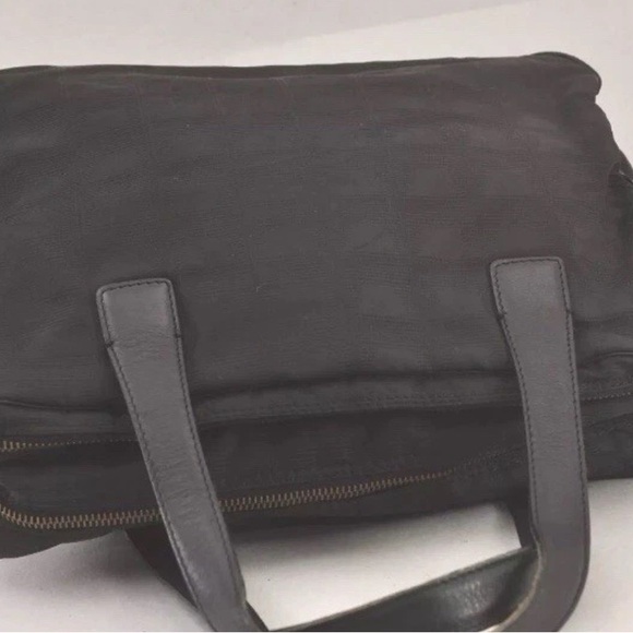 CHANEL Authentic  TravelLine 2Way Hand Bag Nylon Leather Black w/ COA - Picture 8 of 10